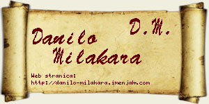 Danilo Milakara vizit kartica
